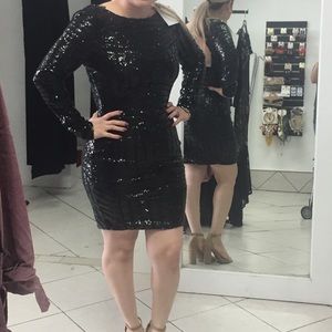 Sequin Black Dress